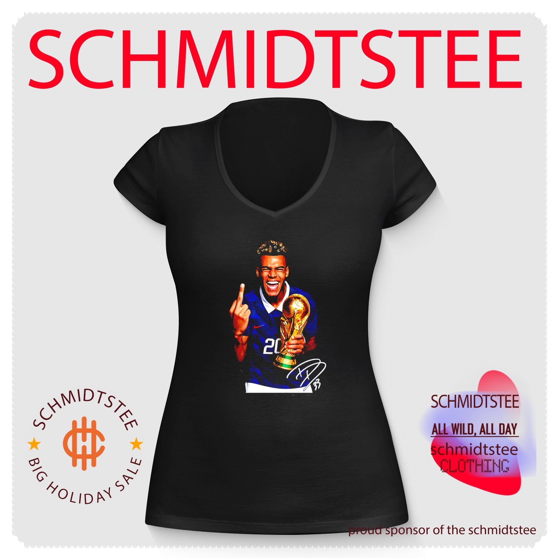 Desire Doué France National Team World Cup Champion 2026 middle finger signature shirt