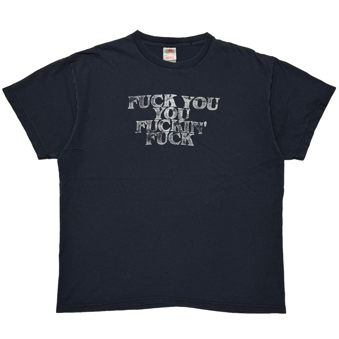 OLD&VINTAGE FUCK YOU FUCKIN' FUCK BLACK FRUIT OF THE LOOM XL 4955
