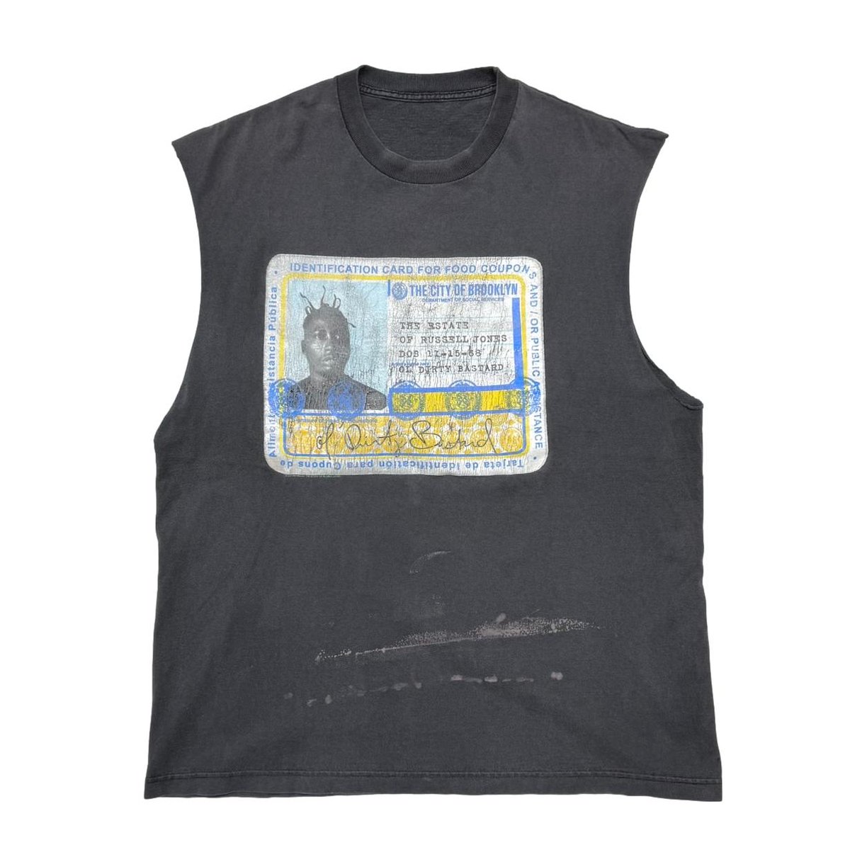 OL' DIRTY BASTARD ODB FOOD STAMP SLEEVELESS FITS XL 4697