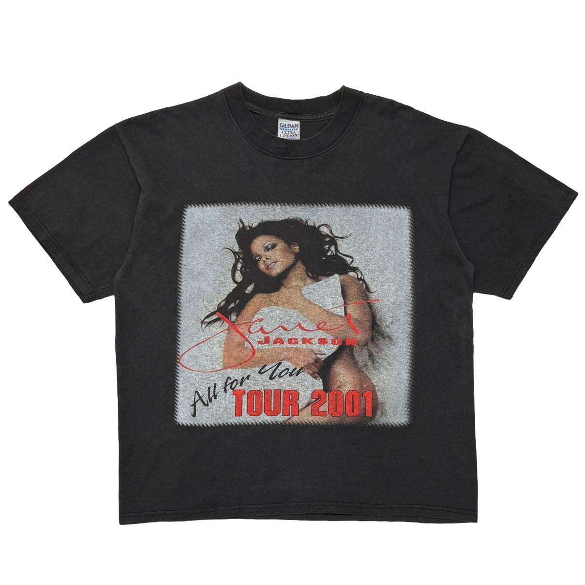 JANET JACKSON 2001 ALL FOR YOU TOUR BOOTLEG BLACK GILDAN LARGE 0646