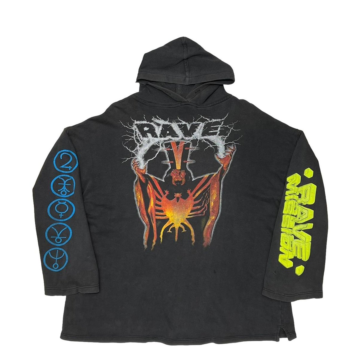 KEEP UNDERGROUND RAVE MISSION SWEAT HOODIE FITS XL 6352