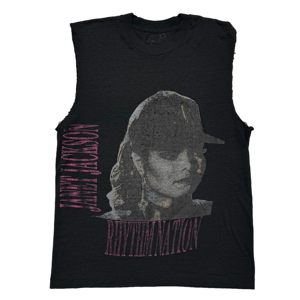 JANET JACKSON RHYTHM NATION SLEEVELESS BLACK FITS LARGE 0672