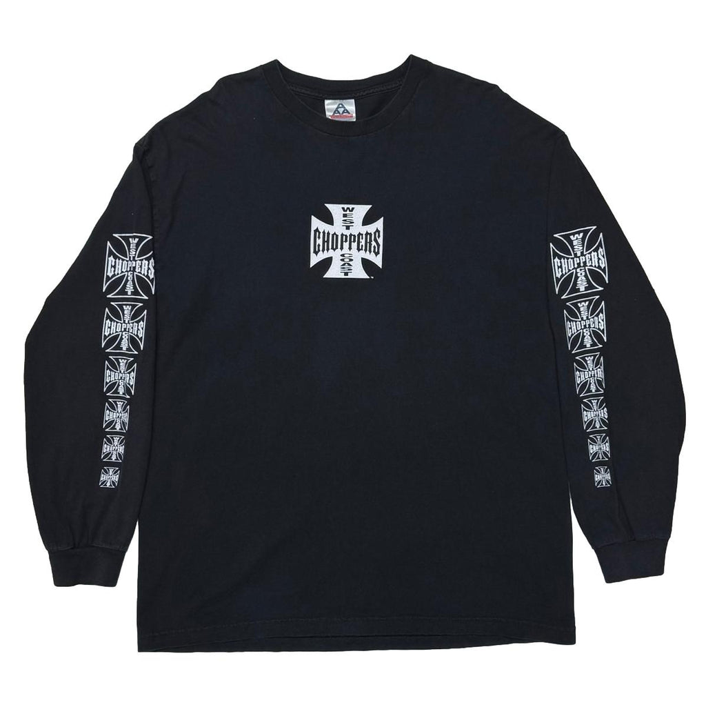 WEST COAST CHOPPERS IRON CROSS WHITE LS ALSTYLE XL 8176
