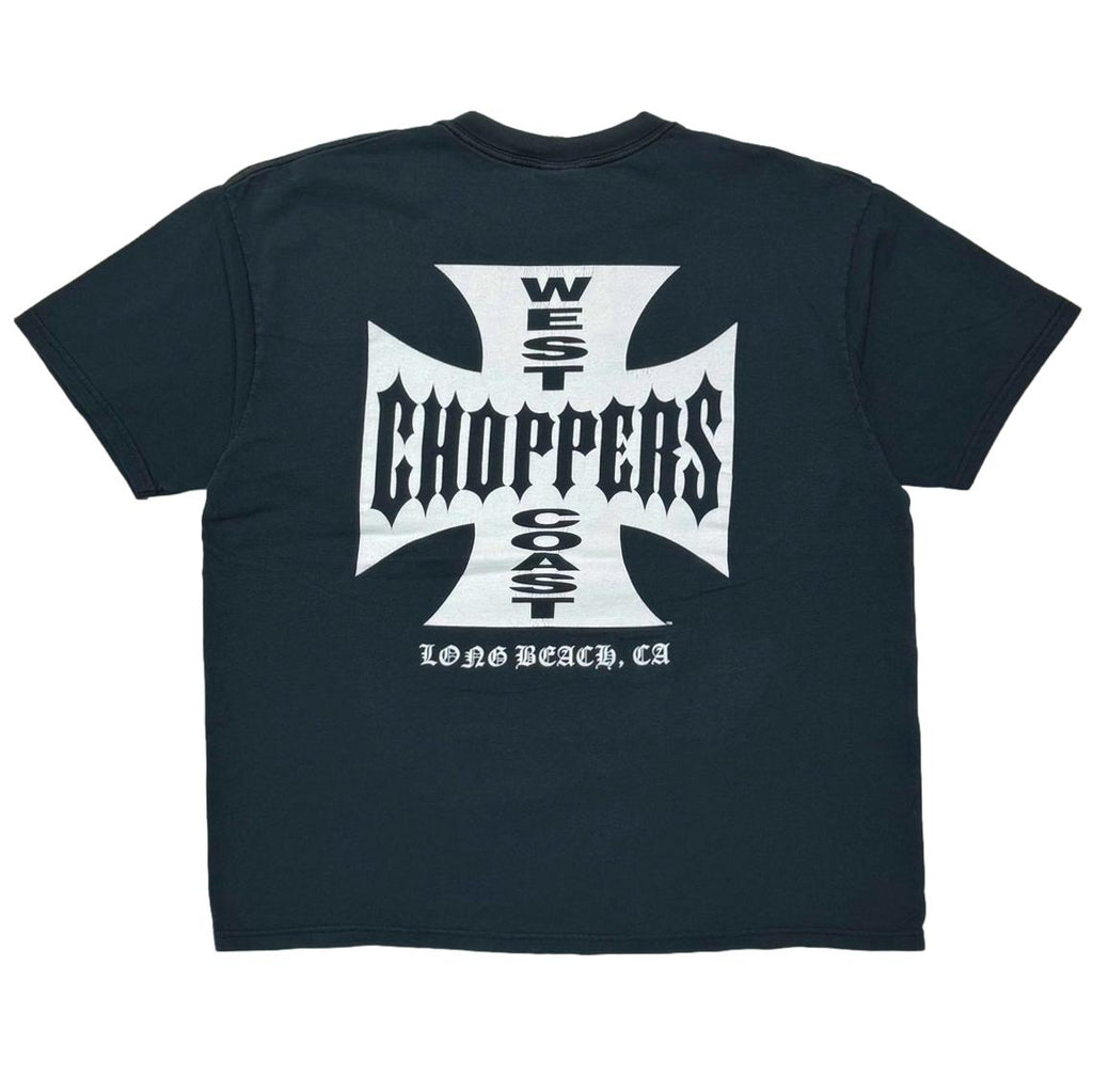 WEST COAST CHOPPERS IRON CROSS LONG BEACH CA SS BLACK XL 4857