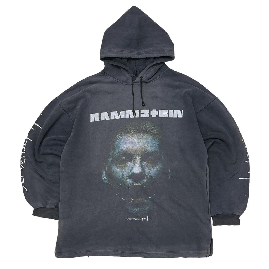 RAMMSTEIN SEHNSUCHT SWEAT HOODIE FADED BLACK FITS XL 7154