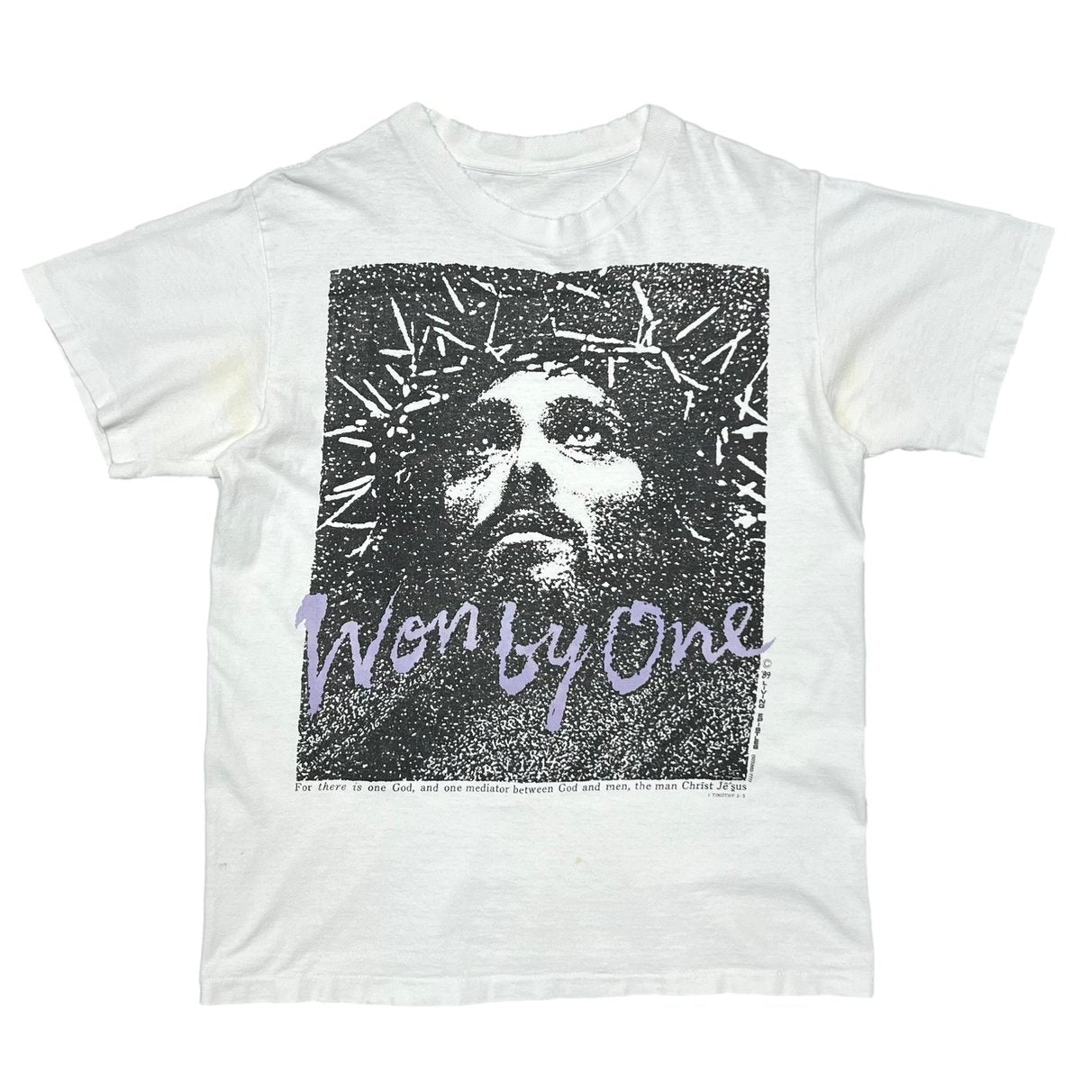 OLD & VINTAGE JESUS WON BY ONE WHITE FITS LARGE 4039