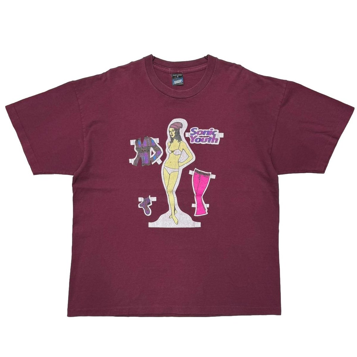 SONIC YOUTH SUMMER EUROPEAN JUGGERNAUT BURGUNDY SCREEN STARS XL 3863