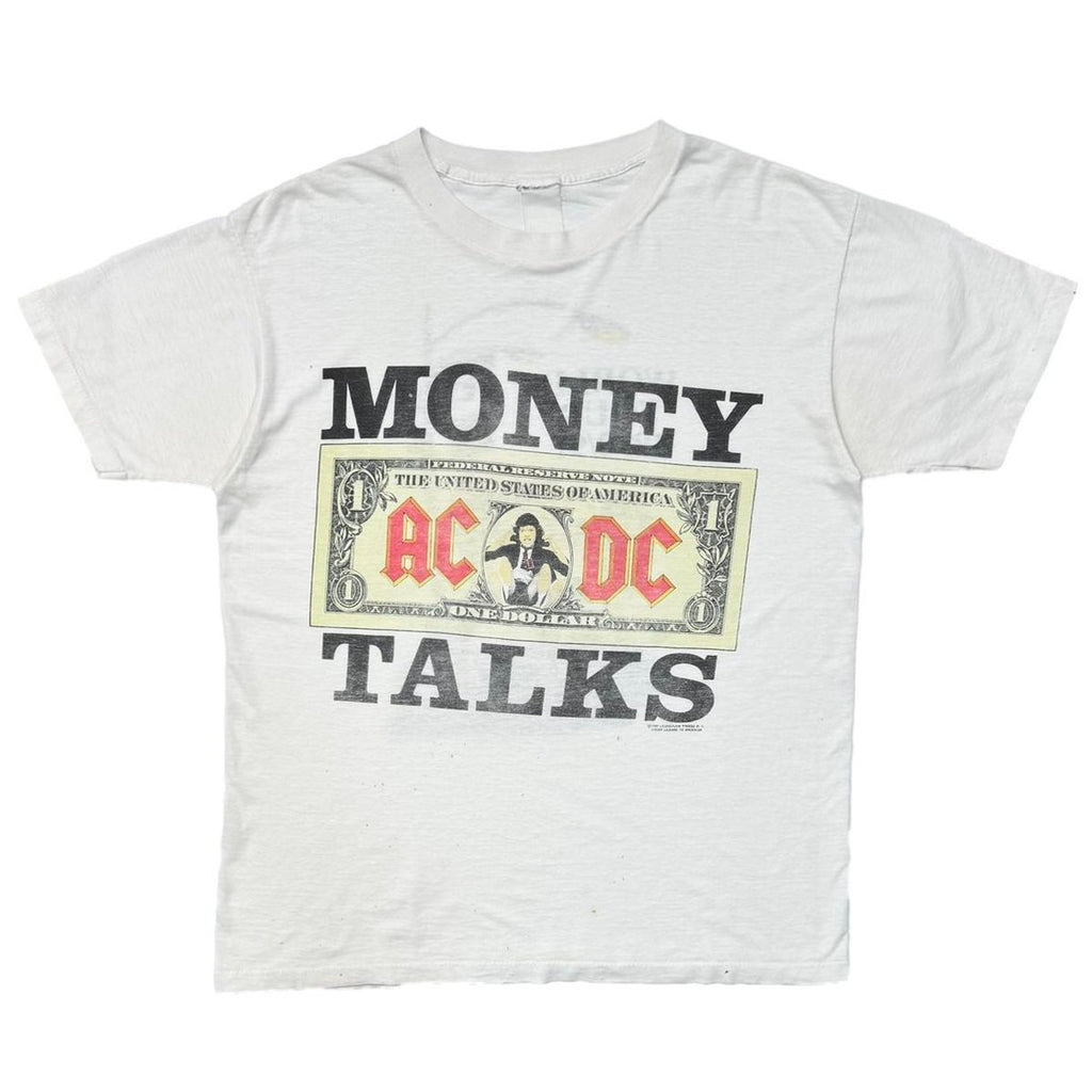 AC/DC MONEY TALKS WORLD TOUR 1990/91 WHITE FITS LARGE 5438