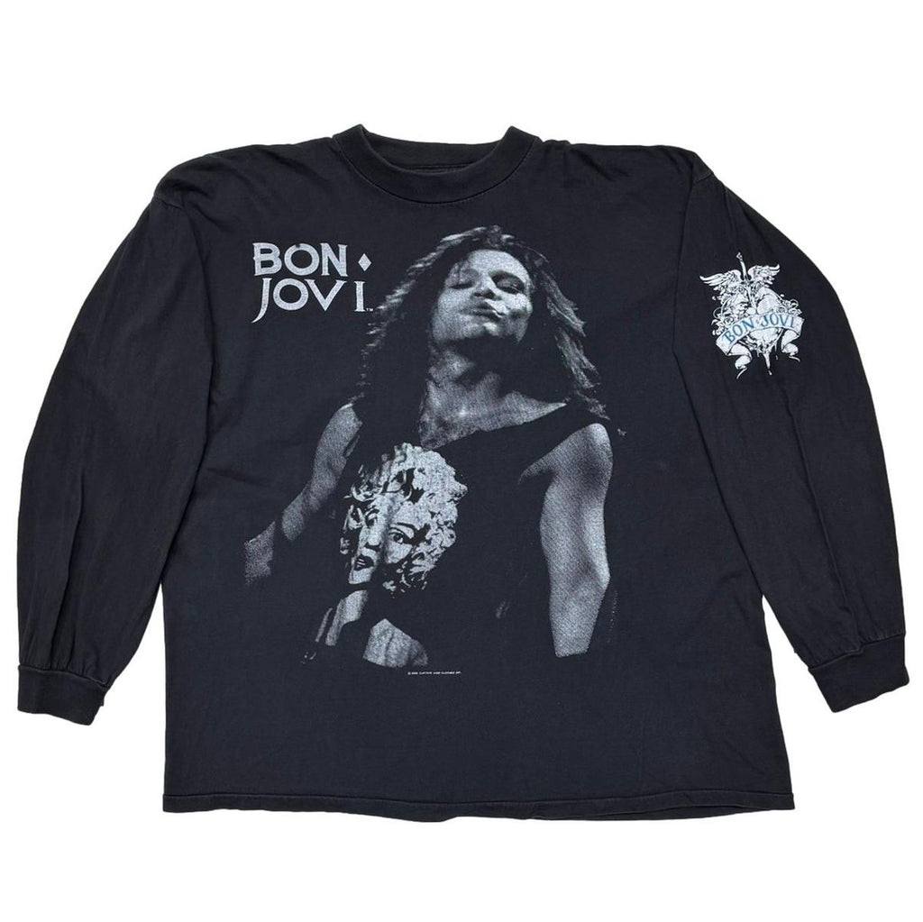 BON JOVI 1989 MONOCHROME PORTRAIT LS MONROE SLEEVELESS WEARING XL 8350
