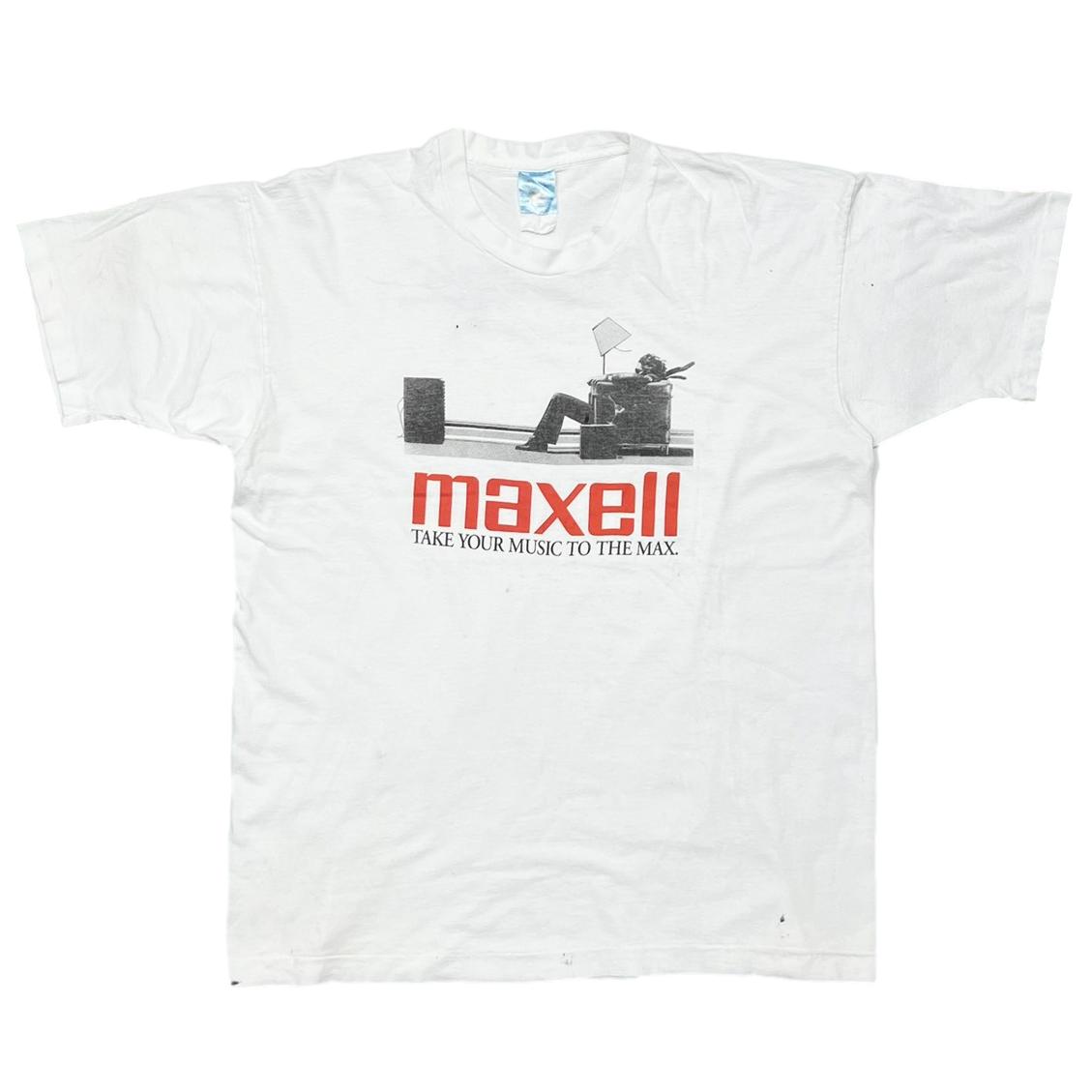 maxell TAKE YOUR MUSIC TO THE MAX BACK HOOPER'S WHITE FRUIT OF THE LOOM XL 1185