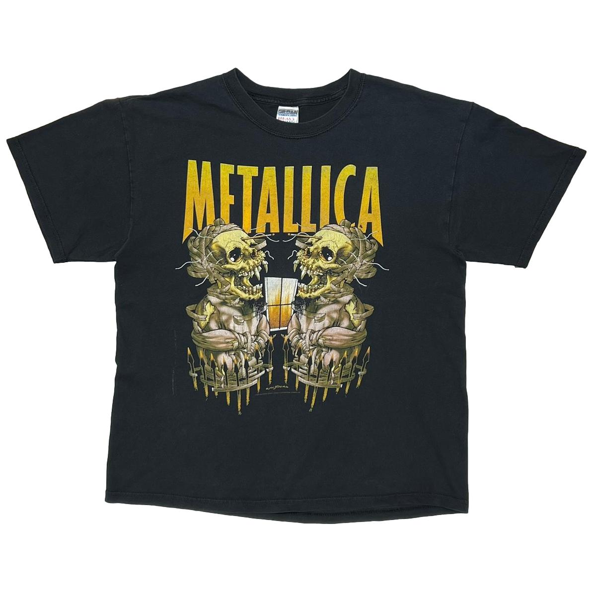 METALLICA PUSHEAD TOUR 2000 TWIN SKULL SUMMER SANITARIUM GILDAN LARGE 2443