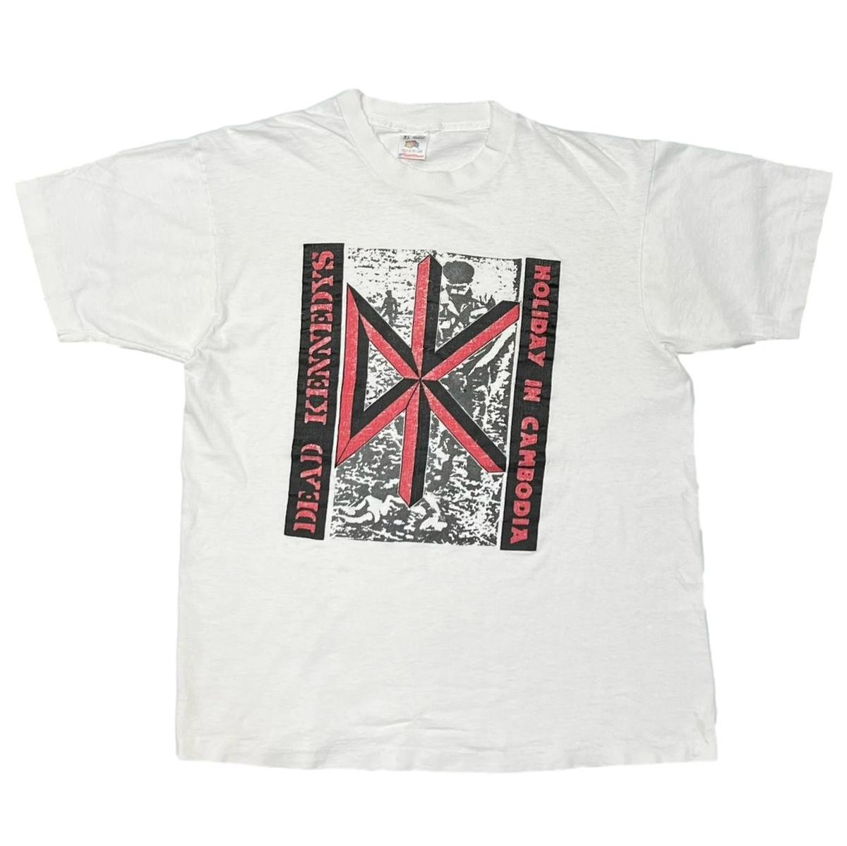 DEAD KENNEDYS HOLIDAY IN CAMBODIA WHITE FRUIT OF THE LOOM XL 5628