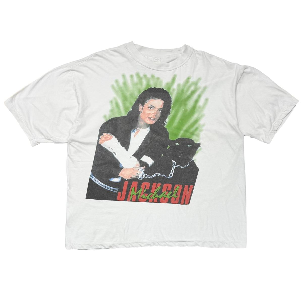 MICHAEL JACKSON BLACK PANTHER WHITE FITS XL 8537