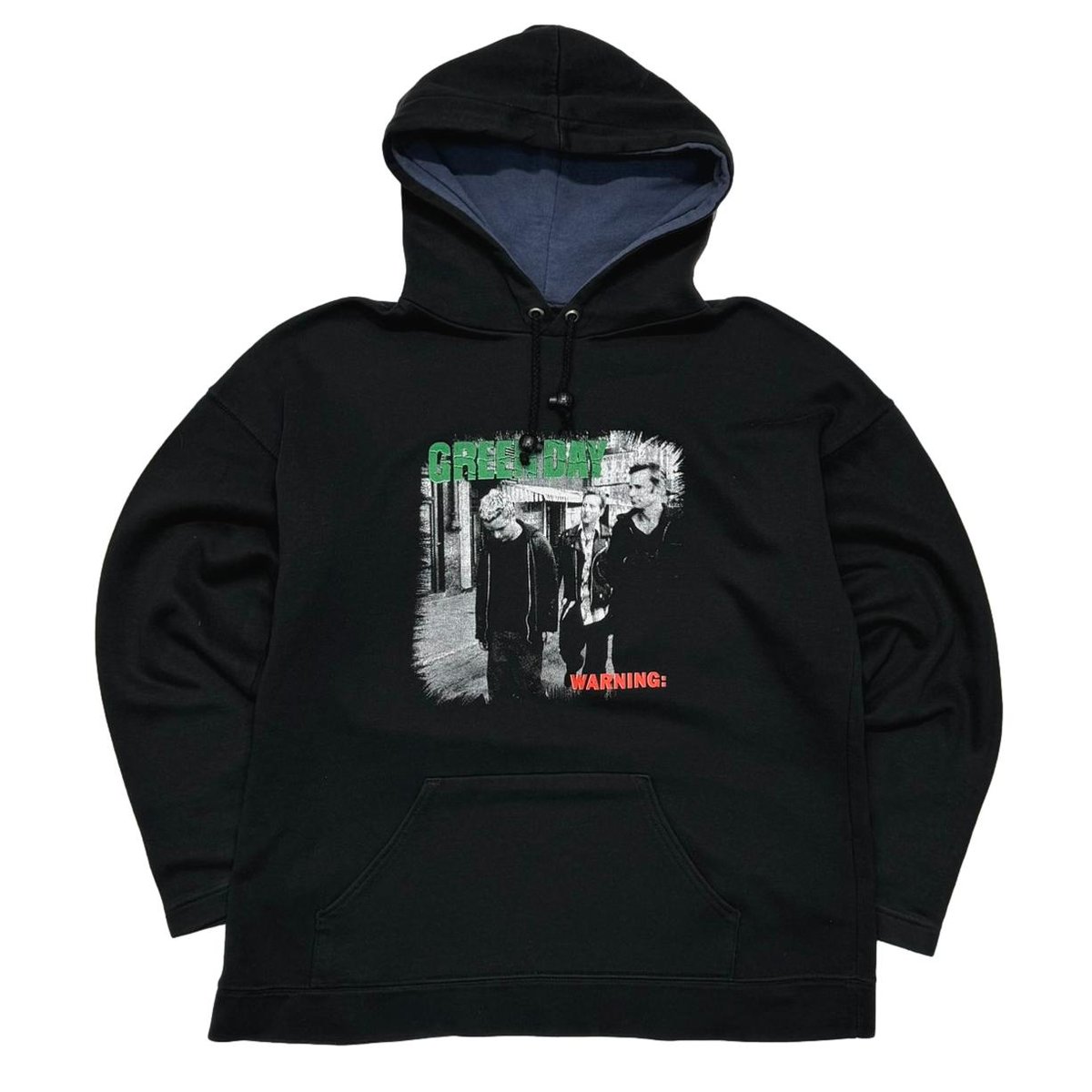 GREEN DAY WARNING MEMBER PHOTO SWEAT HOODIE BLACK FITS XL 5443
