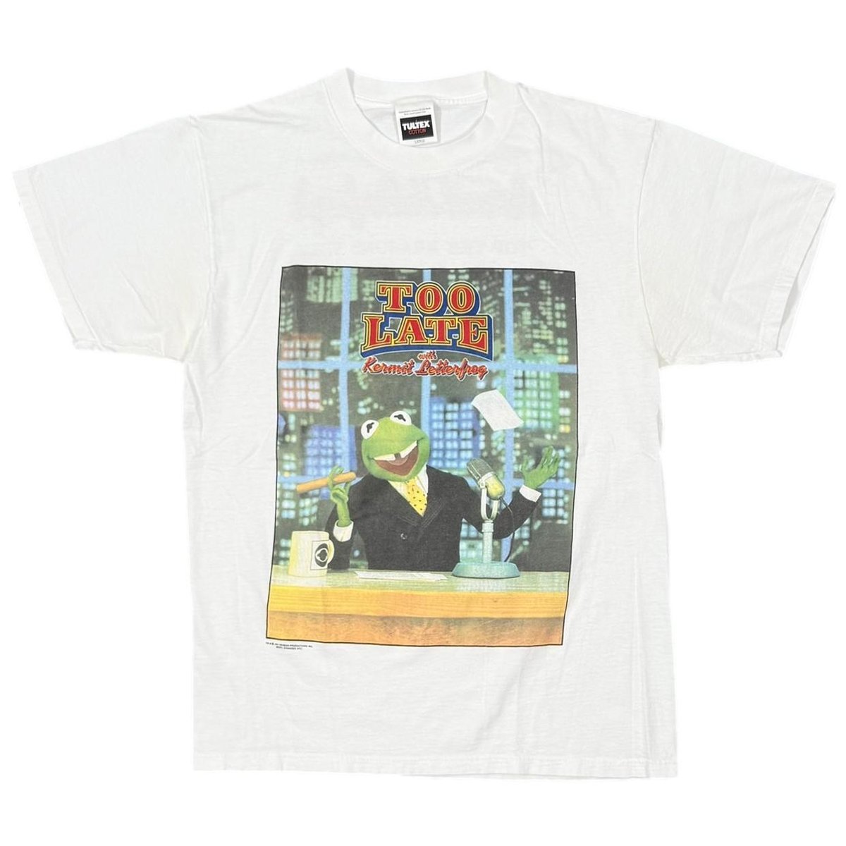[MORE SALE] KERMIT TOO LATE PARODY WHITE TULTEX LARGE 0271