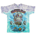 GRATEFUL DEAD 1993 SHIP OF FOOLS TIE DYE LIQUID BLUE XL 0604
