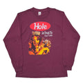 HOLE LIVE THROUGH THIS TOUR 1995 LS BORDEAUX FRUIT OF THE LOOM XL 7785