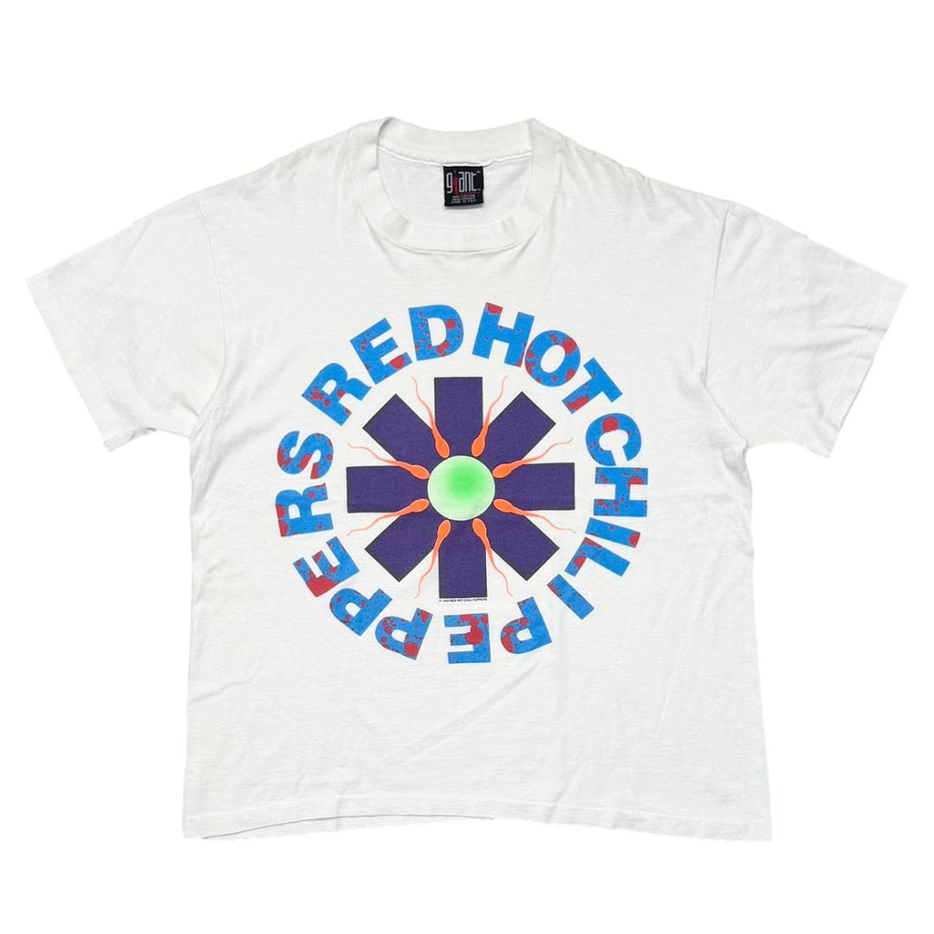 RED HOT CHILI PEPPERS 1990 SPERM LOGO WHITE GIANT XL 1895