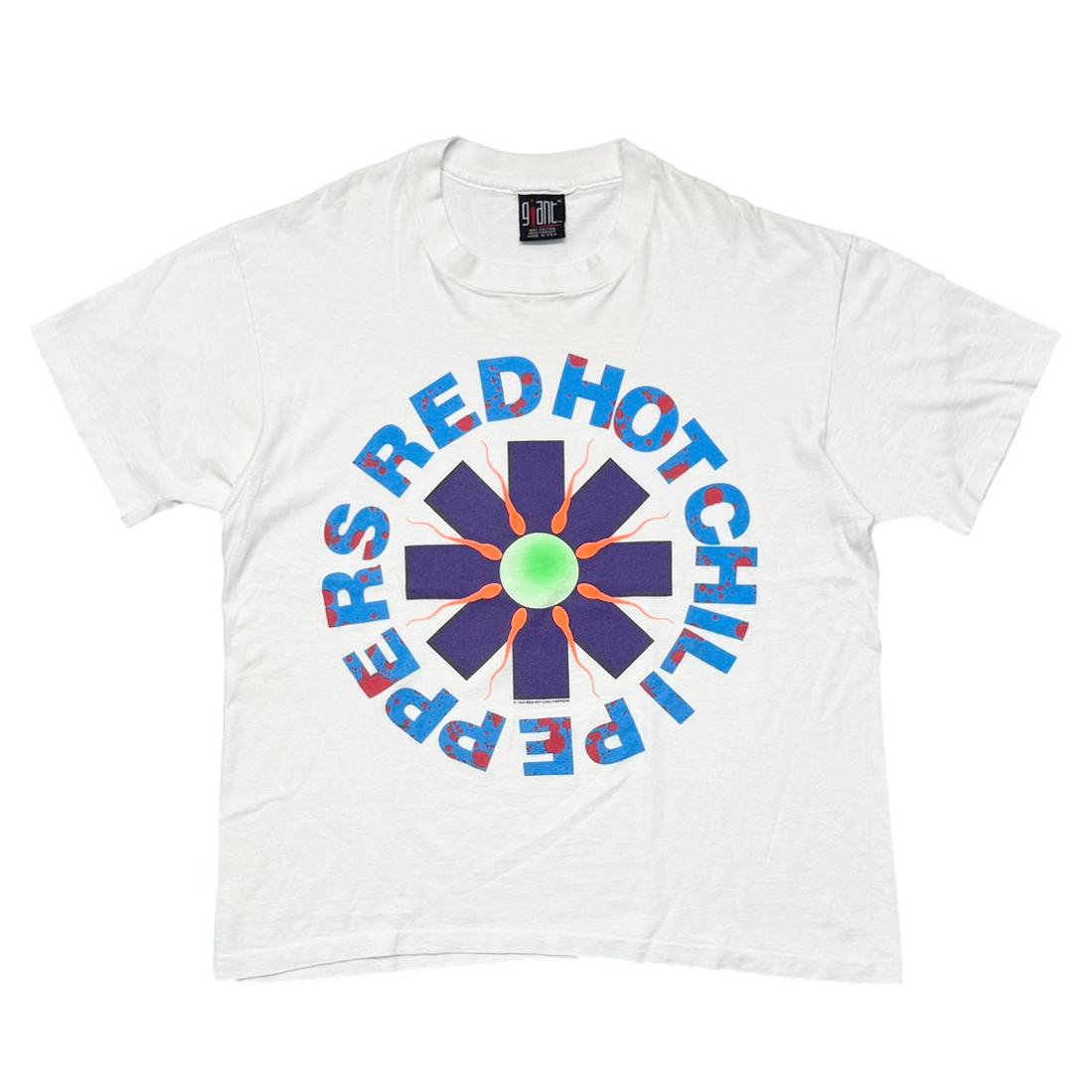 RED HOT CHILI PEPPERS 1990 SPERM LOGO WHITE GIANT XL 1895