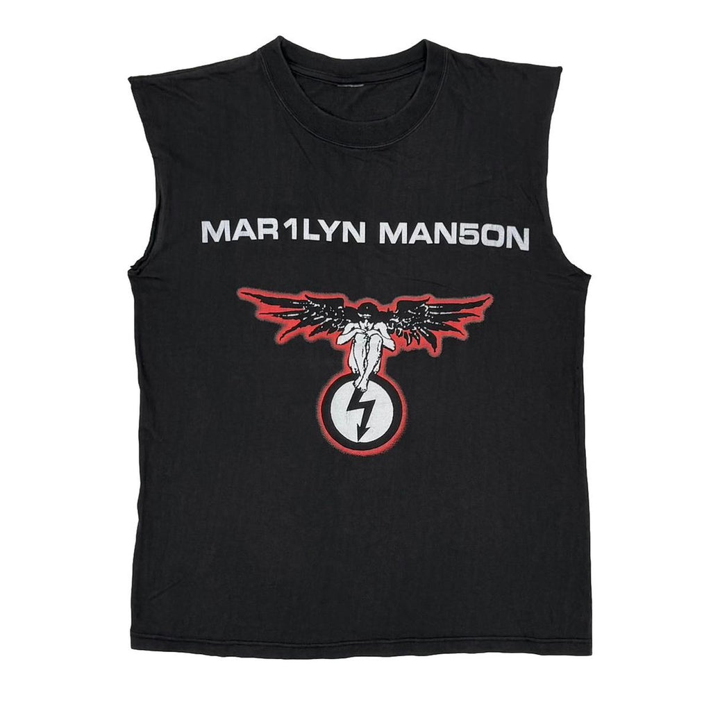 MARILYN MANSON ANGEL & ANTICHRIST LOGO SLEEVE LESS FITS LARGE 9179