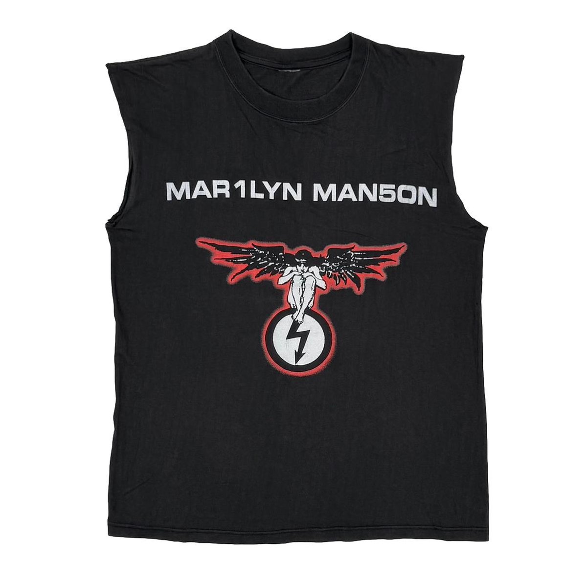 MARILYN MANSON ANGEL & ANTICHRIST LOGO SLEEVE LESS FITS LARGE 9179