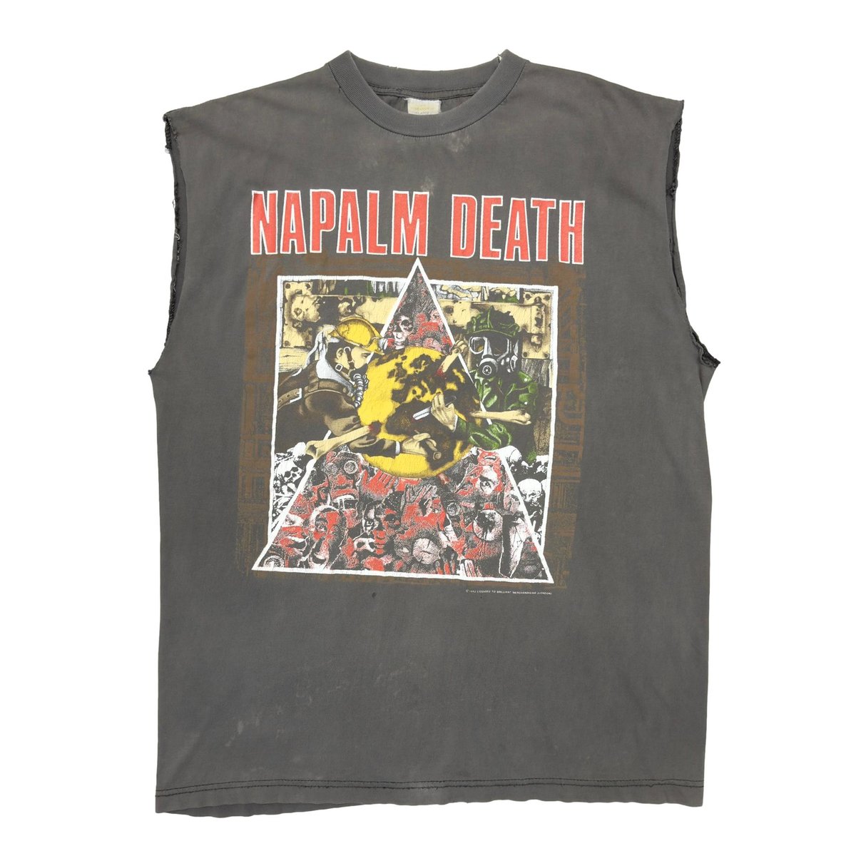 NAPALM DEATH CAMPAIGN FOR MYSICAL DESTRUCTION EUROPE 1992 SLEEVE LESS XL 3259