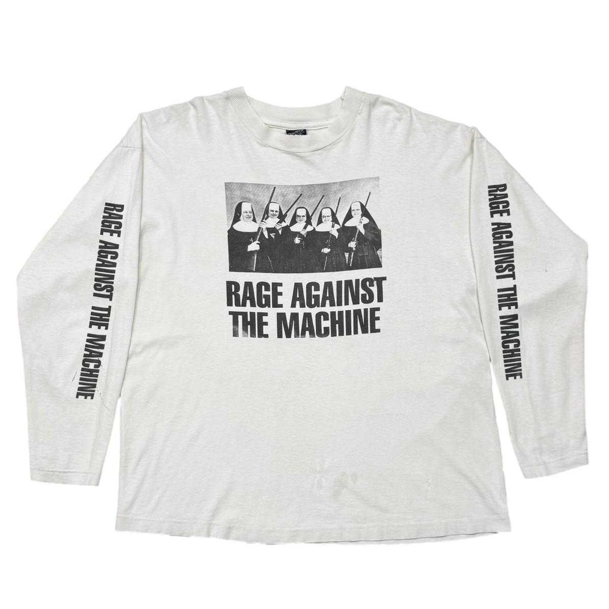 RAGE AGAINST THE MACHINE NUNS AND GUNS LS WHITE SCREEN STARS XL 3571
