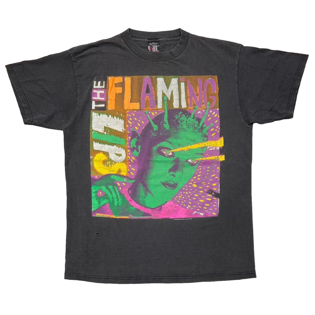 FLAMING LIPS 1995 BLACK GIANT BY TULTEX XL 1154