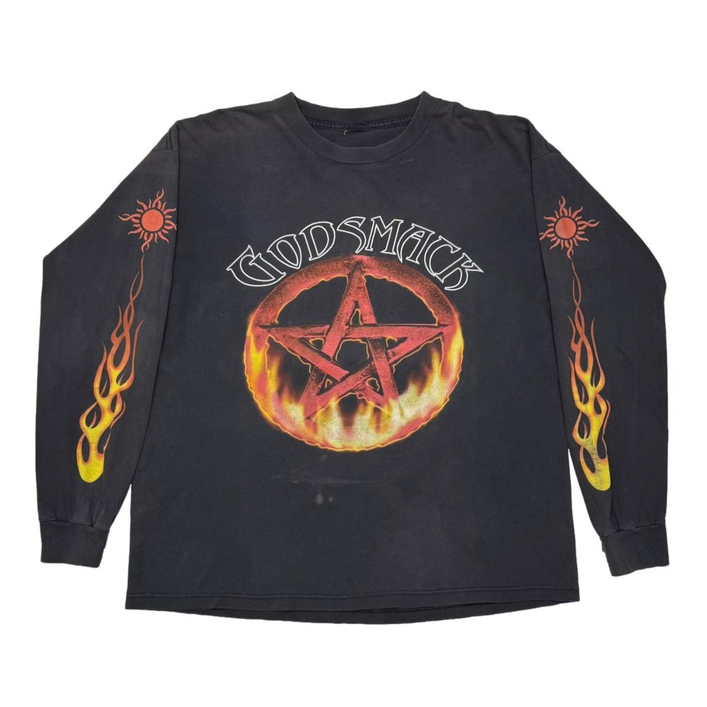 GOD SMACK PENTAGRAM FLAME LS MURINA XL 9295