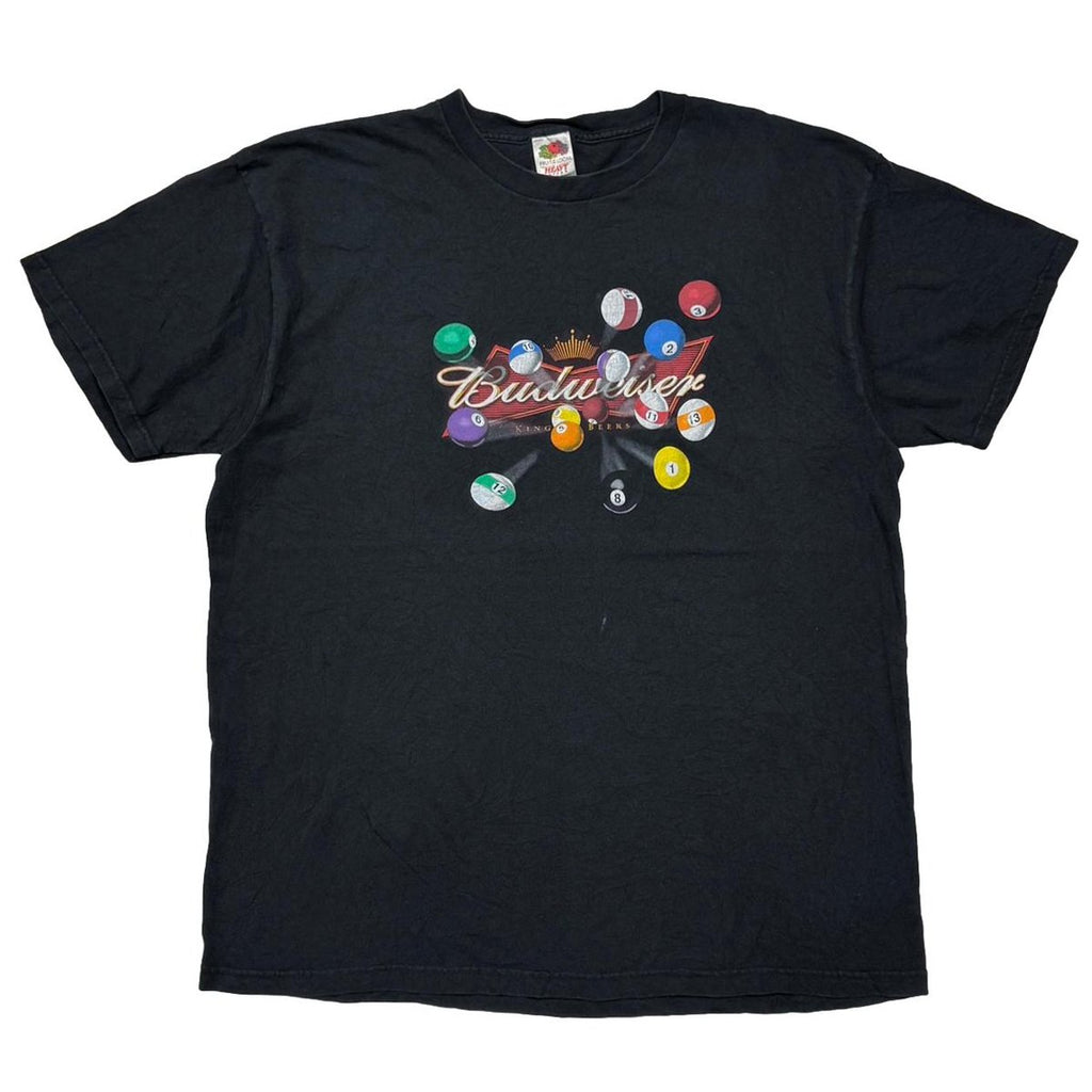 Budweiser BILLIARDS KING BEERS BLACK FRUIT OF THE LOOM XL 3730