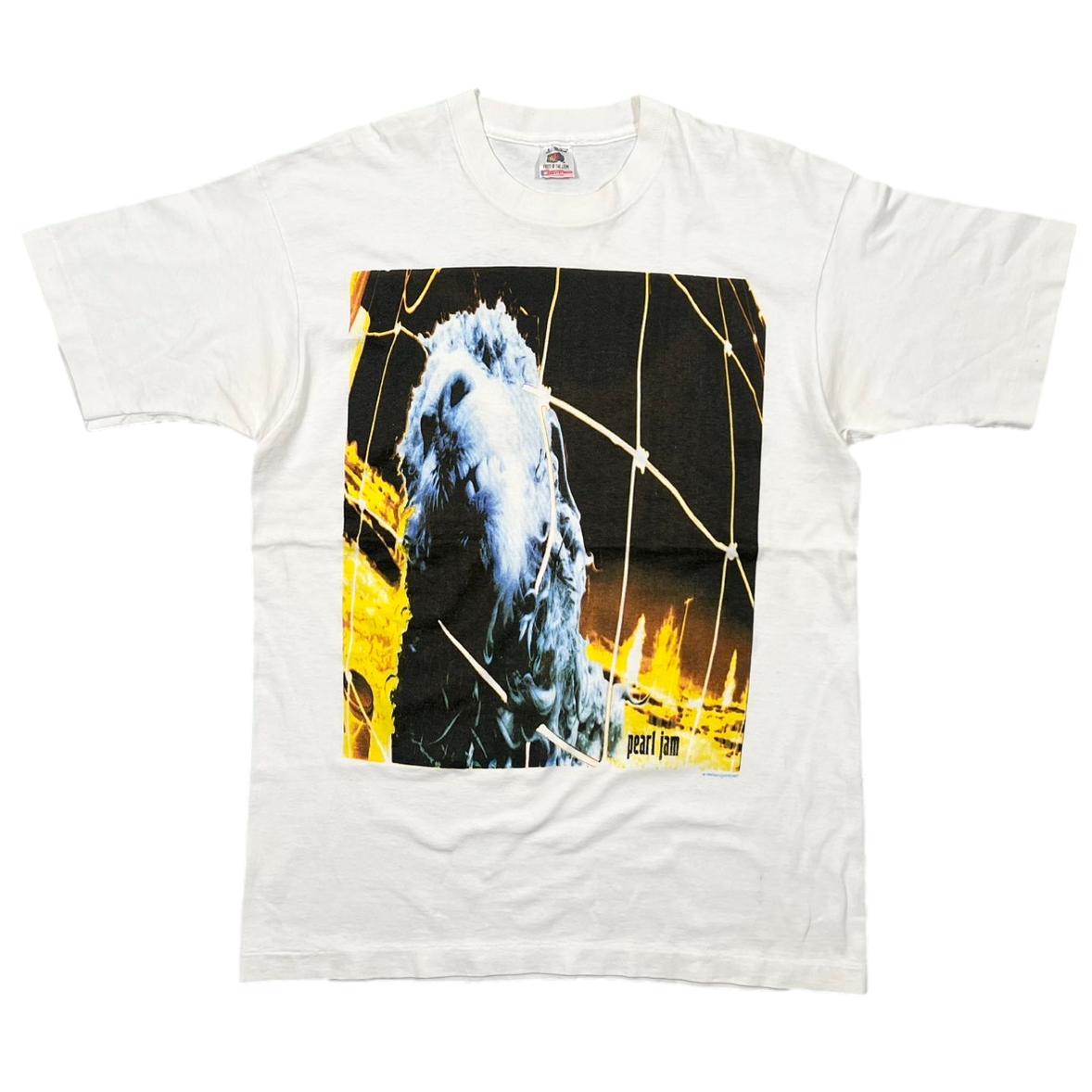 PEARL JAM 1993 THREADWORM WHITE FRUIT OF THE LOOM LARGE 1650