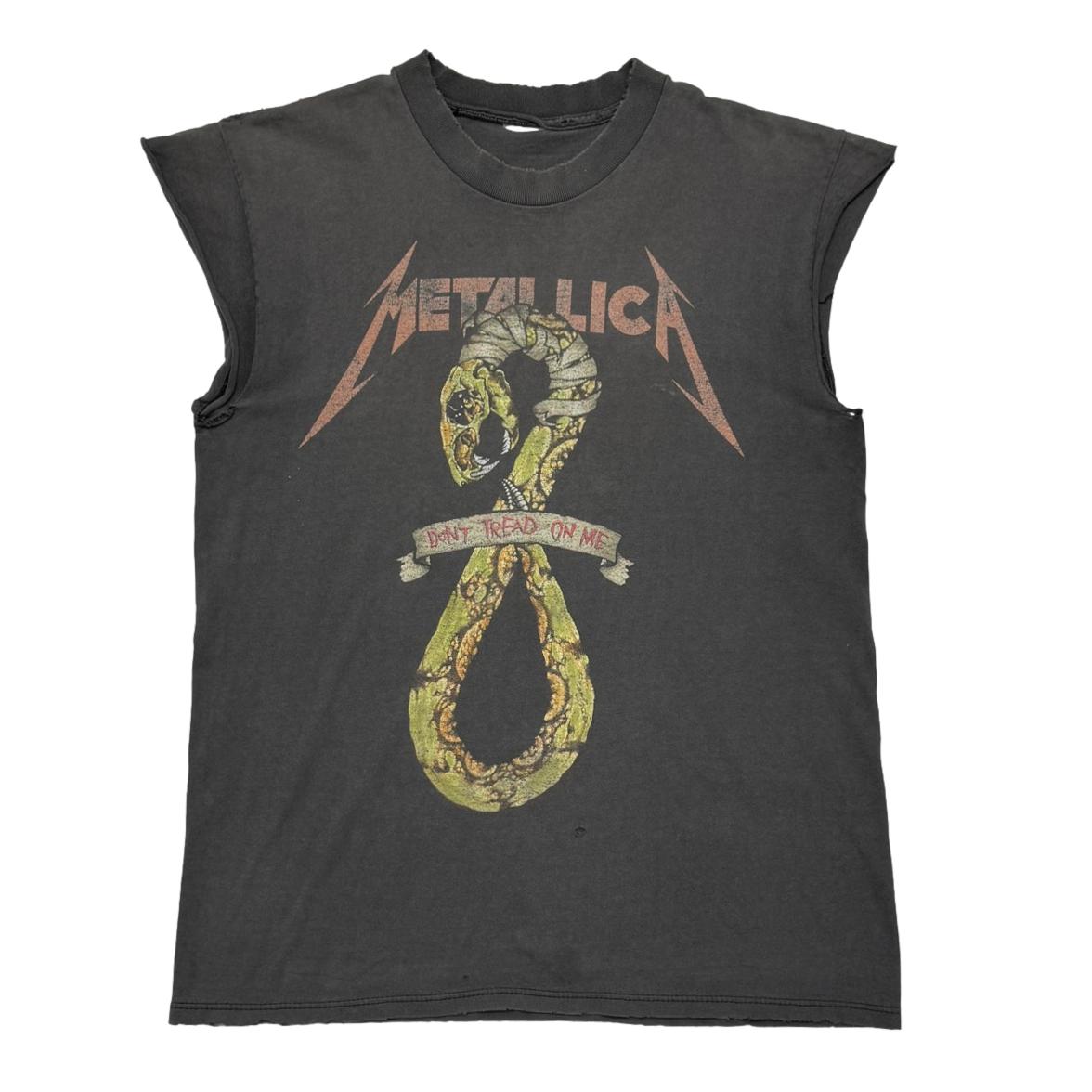 METALLICA PUSHEAD DON'T TREAD ON ME SLEEVELESS FITS LARGE 1235
