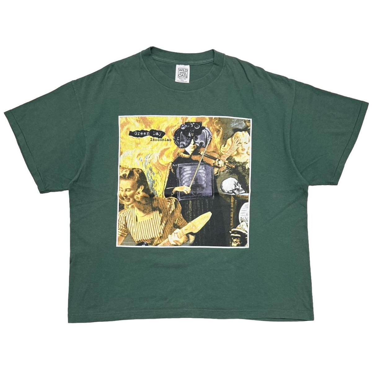 GREEN DAY 1996 INSOMNIAC TOUR GREEN WILD OATS XXL 9509