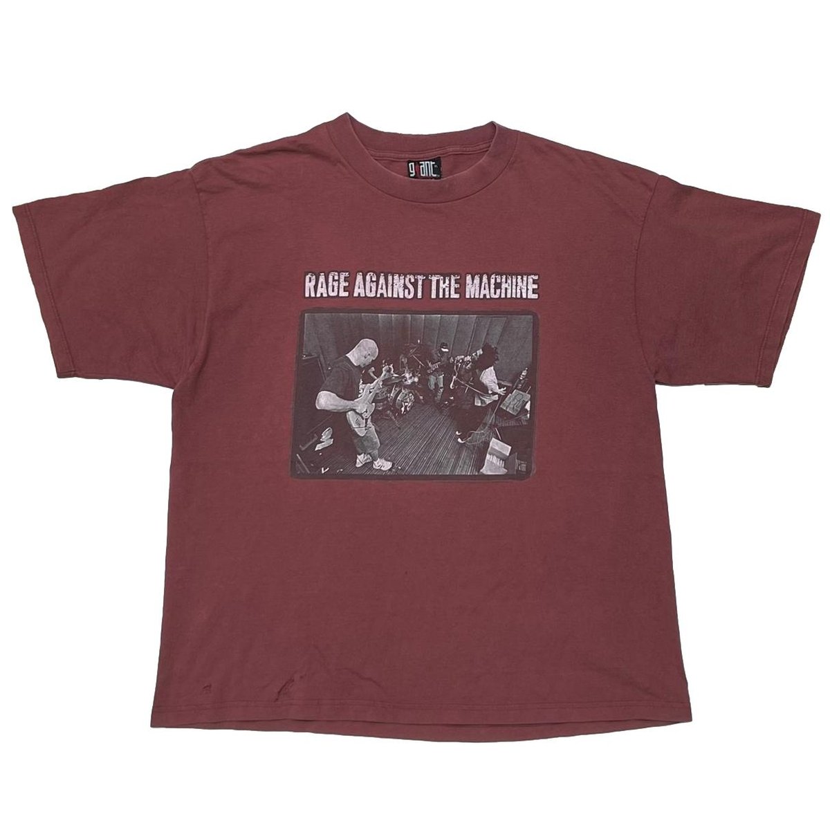 RAGE AGAINST THE MACHINE 1997 NORTH AMERICAN TOUR BURGUNDY GIANT BY TULTEX XL 3861