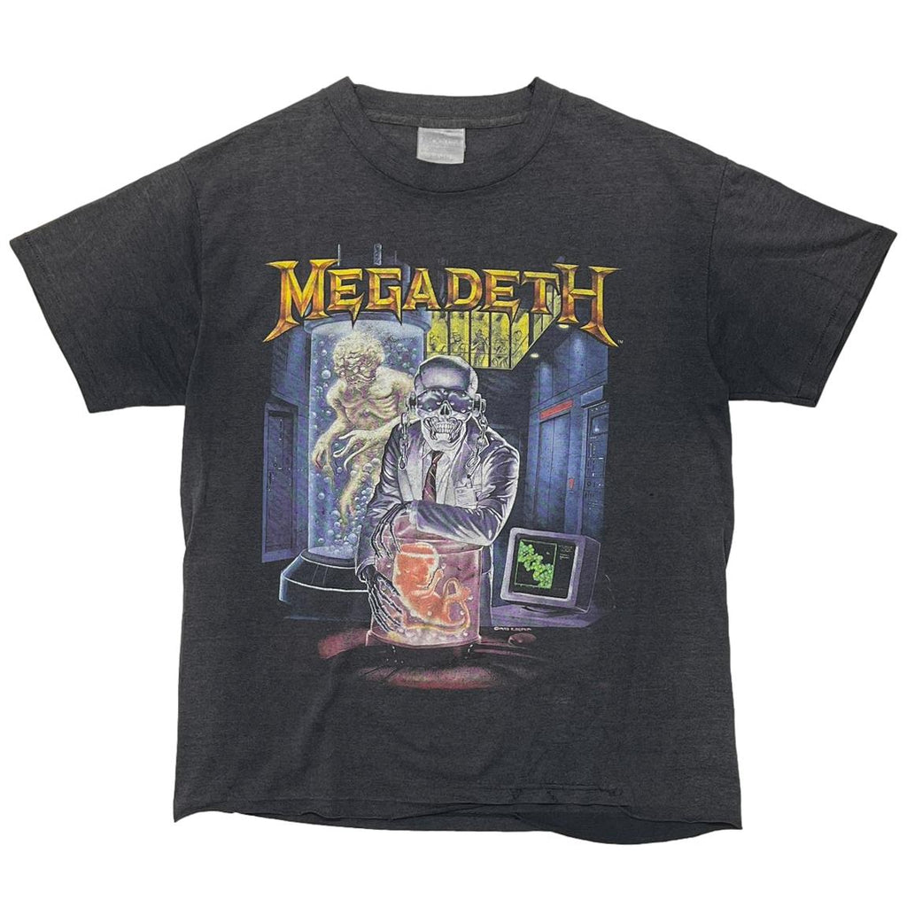 MEGADETH DOUBLE SIDE FRONT PURPLE SKULL BROCKUM MEDIUM 3194