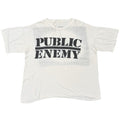 PUBLIC ENEMY TARGET LOGO DOUBLE SIDE WHITE FITS XL 0981