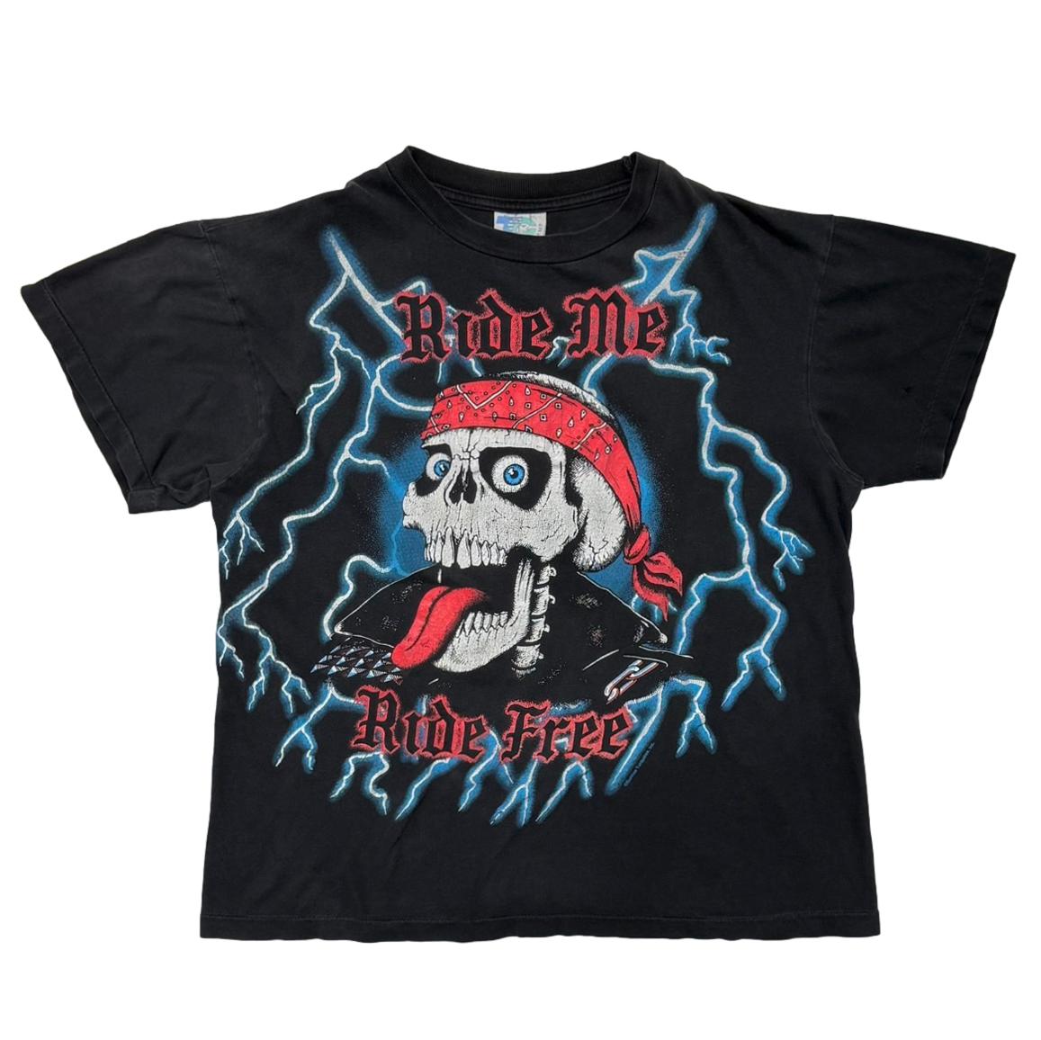 USA THUNDER RIDE ME RIDE FREE SKULL BANDANA LARGE 1049
