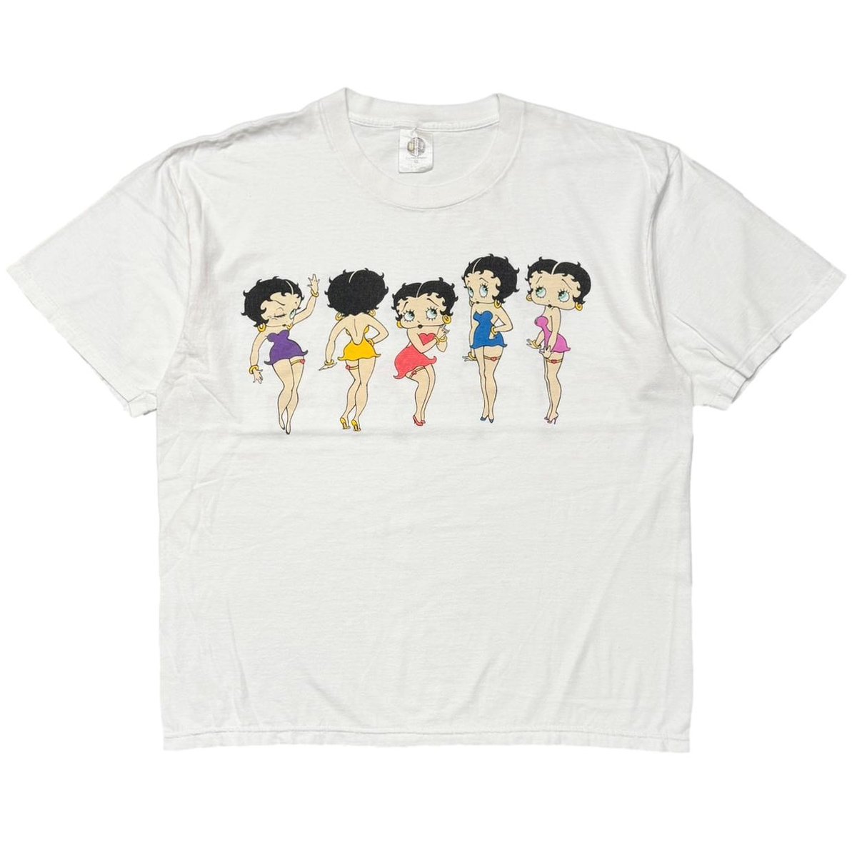BETTY BOOP 1994 FIVE COLOR DRESS LINK PRINT WHITE XL 9101