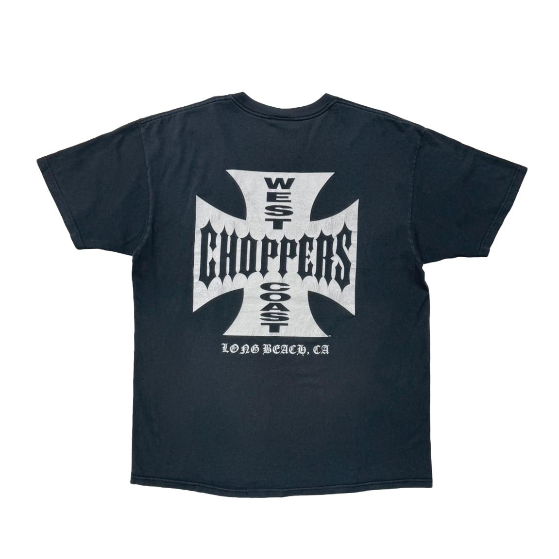 WEST COAST CHOPPERS IRON CROSS BLACK FITS XL 0645