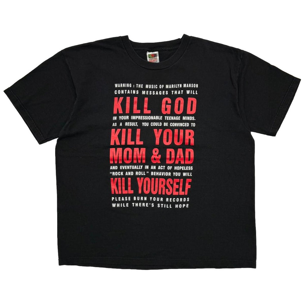 MARILYN MANSON Y2K KILL GOD KILL YUR MOM & DAD KILL YOUSELF FRUIT OF THE LOOM XL 5025