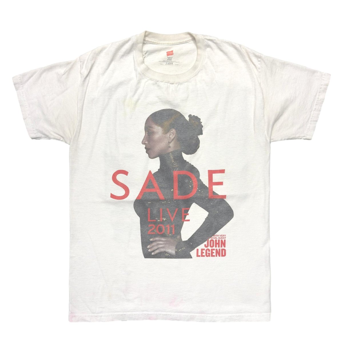 SADE LIVE IN CONCERT 2011 JOHN LEGEND WHITE HANES MEDIUM 8416