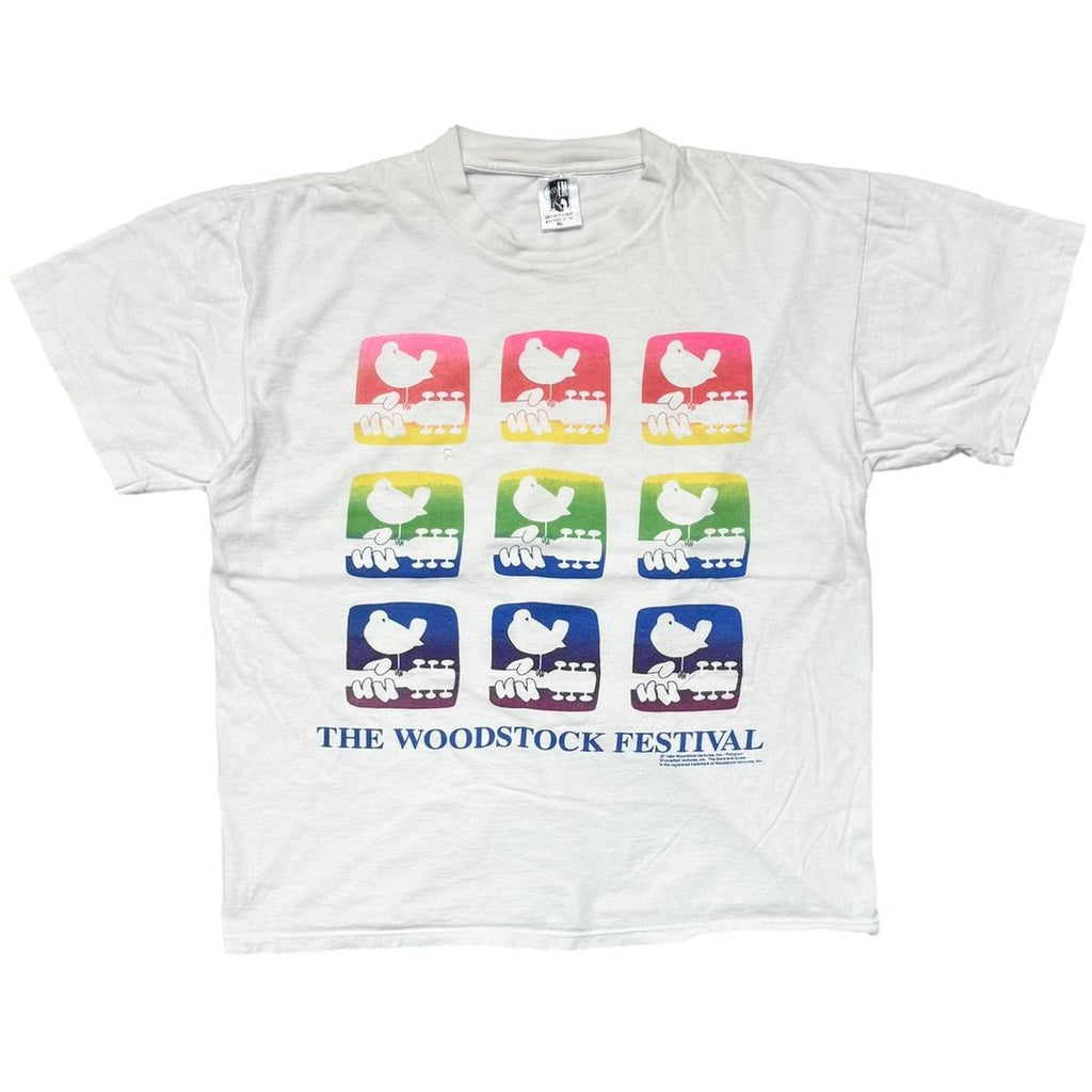 WOODSTOCK 1994 FESTIVAL RAINBOW LOGO WHITE GEM XL 5614