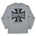 WEST COAST CHOPPERS IRON CROSS LS ASH GREY LARGE 8561
