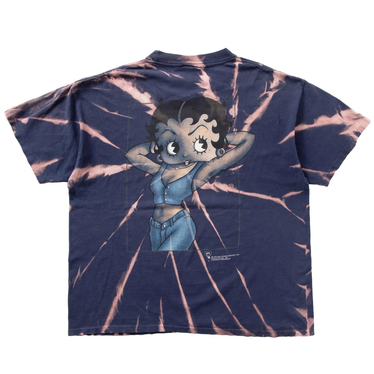 BETTY BOOP 1997 TOMMY HILFIGER PARODY BW BOOP WEAR TIEDYE FITS XL  9445