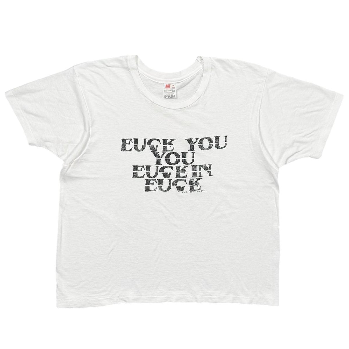 greatLAnd fuck love shirt / new vintage HANES LARGE 6020