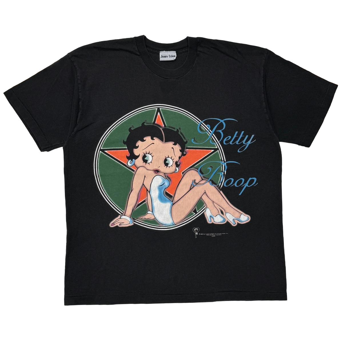 BETTY BOOP 1995 OVAL STAR WHITE DRESS JERRY LEIGH TAG FITS XL 9023