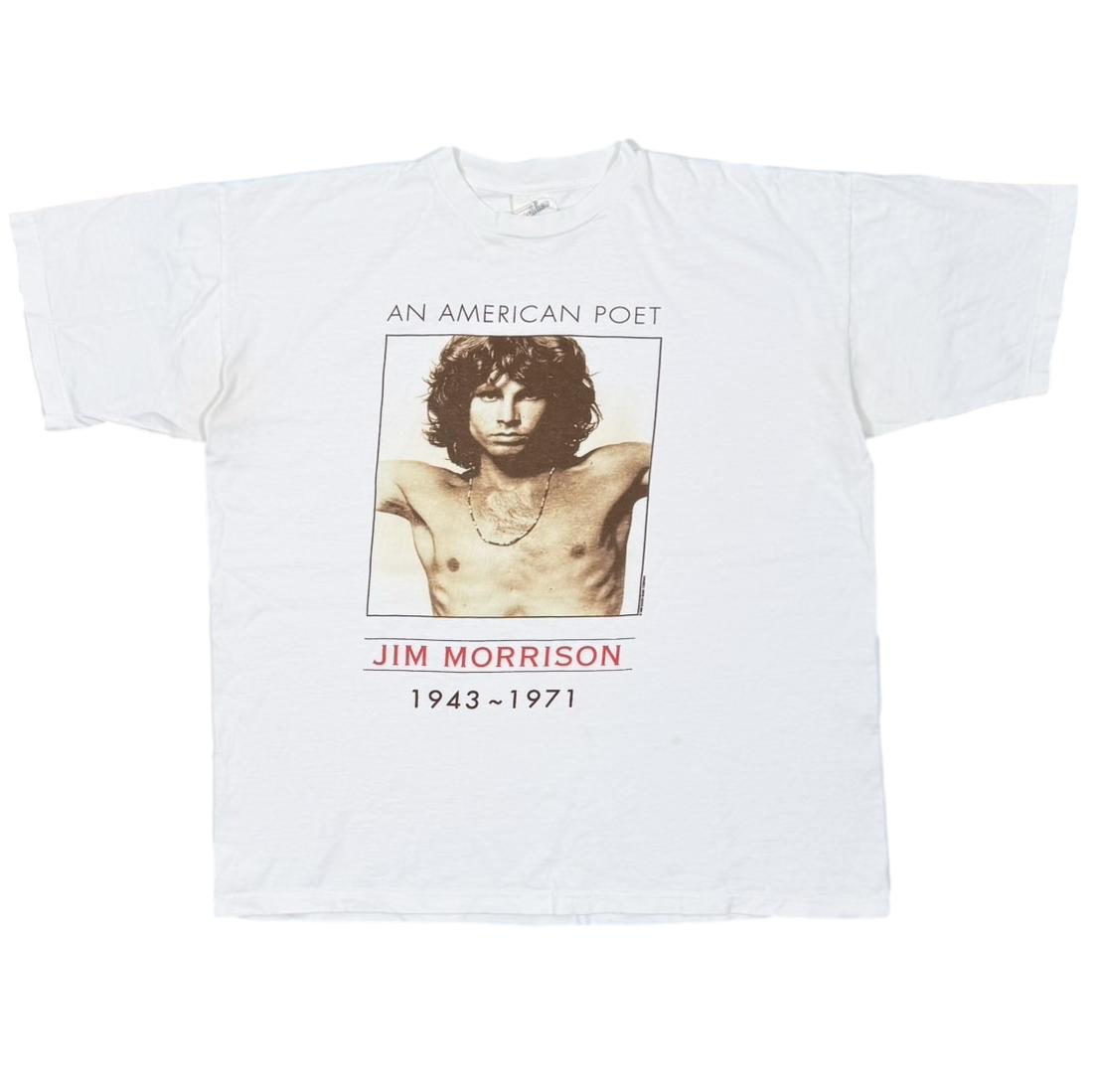 THE DOORS JIM MORRISON AN AMERICAN POET MEMORIAL 1943-1971 WHITE CRONIES FITS XL 0554