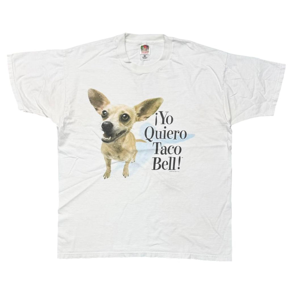 TACO BELL WANT SOME? WHITE FRUIT OF THE LOOM XL 0536