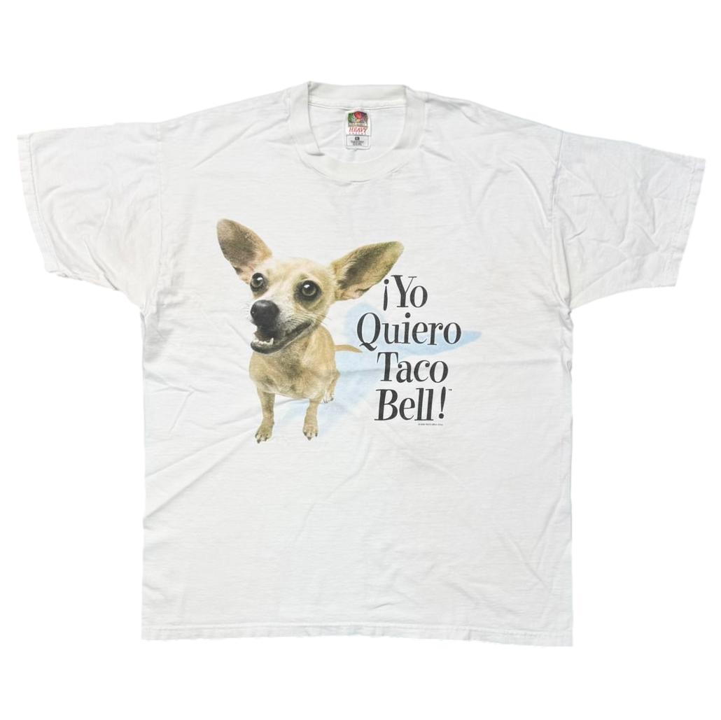TACO BELL WANT SOME? WHITE FRUIT OF THE LOOM XL 0536