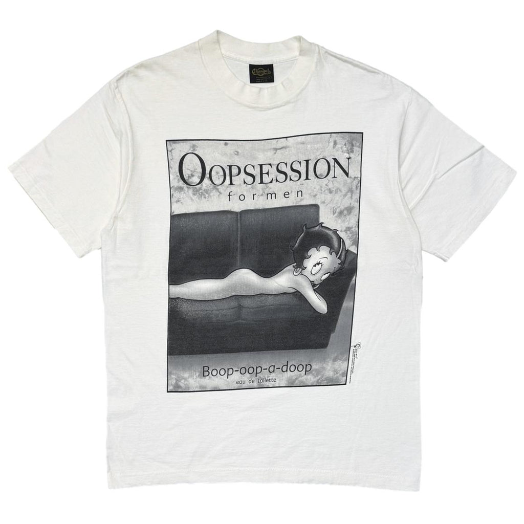 BETTY BOOP 1995 OOPSESSION FOR MEN CK PARODY WHITE CHANGES LARGE 1113